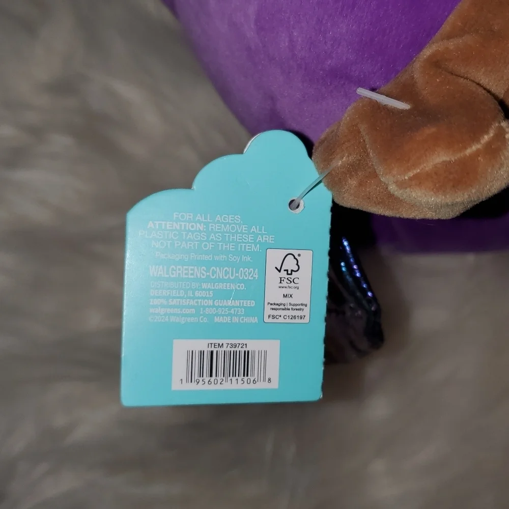 PlayRight Purple Plush Dog With Dragon Costume